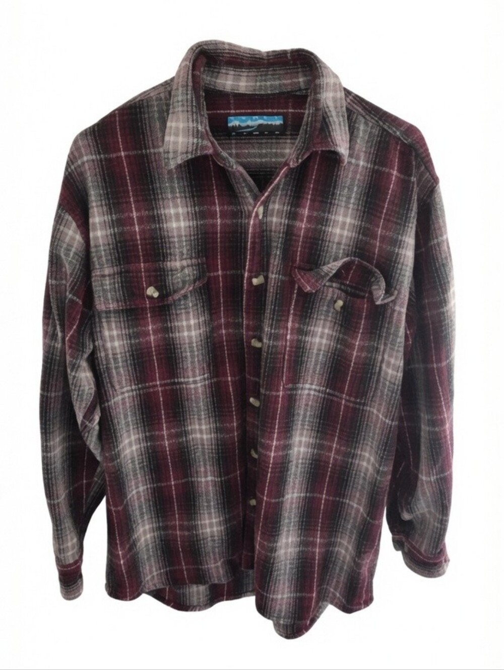 Sandy River Plaid Flannel Shacket Large Preppy Cozy‎ Warm Casual Fall Grunge